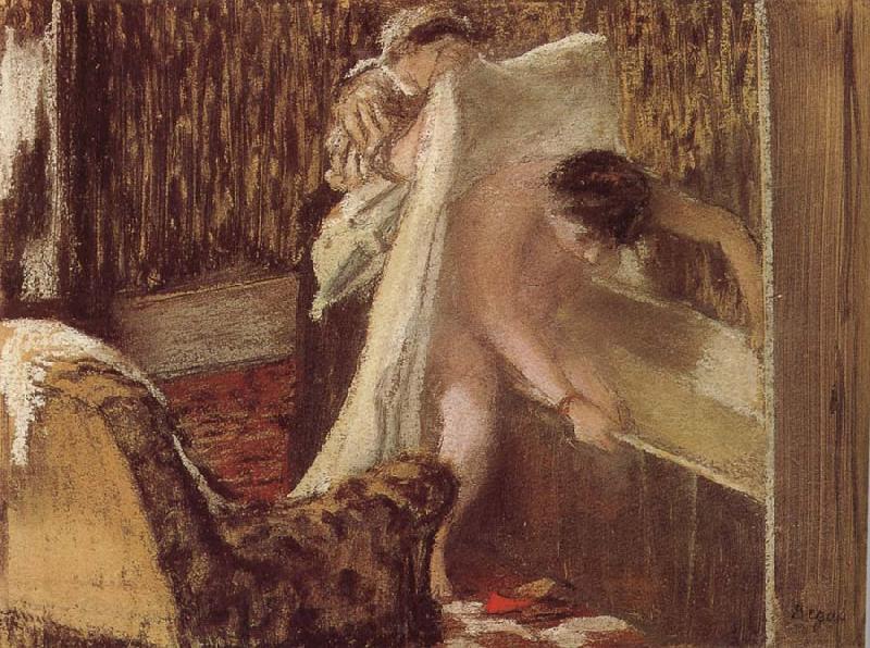 Edgar Degas woman after bath Norge oil painting art